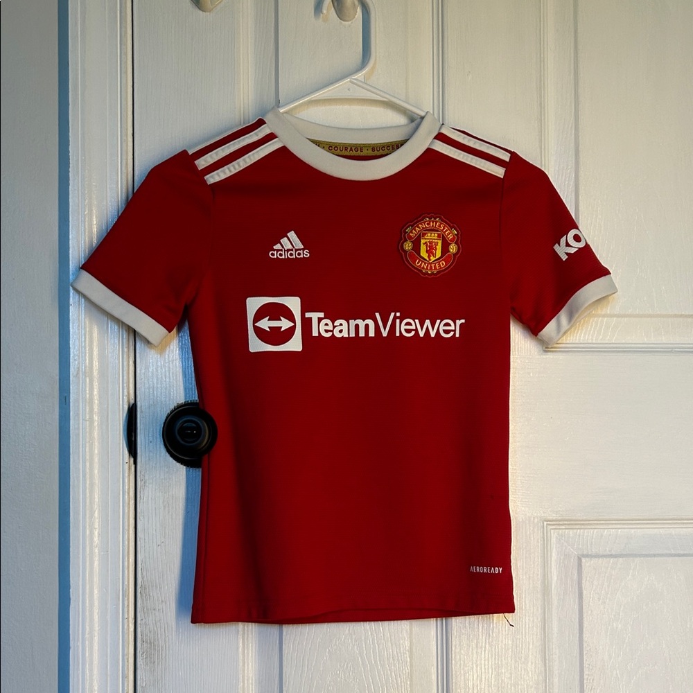 Adidas Kids Manchester United Red Jersey